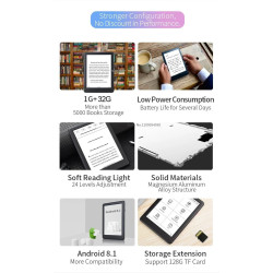 Meebook S6 1/32 GB Ebook Reader E-Ink Original Android Tablet Kindle Murah Manga Komik PDF Buku Elektronik Gratis Case